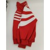 Années 90 Veste Adidas Vintage Rouge Blanche Haut Survêtement Sport As Monaco