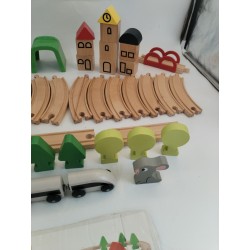 Trains En Bois IKEA LILLABO Railways 45 pièces Train Rails Jeu Jouet