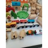 Gros lot + 120 Pièces Train Bois Lillabo Railways Ikea Brio Rails Jeux Jouet