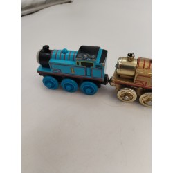 Lot De 4 Thomas Trains En Bois Aimanté Limited Édition Gold Paint Jeu Jouet...