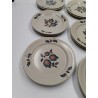 Sologne Faience De St Amand France 12 Assiettes A Dessert Vaisselle Art Table