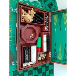 Coffret Jeux Ancien Au Nain Bleu Paris Backgammon Échecs Roulette Casino Dominos