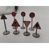 Lot De 7 Panneaux Anciens Dinky Toys Meccano Fer Jouet Modélisme Jouef Ho Trains