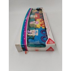 Disney Jouet Vintage Mattel Train Puzzle Jouet D'éveil Roll Along En Boîte