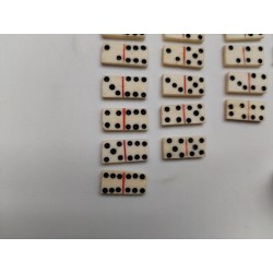Miniature Jeu Ancien De Dominos Complet En Boîte Jeux Nouveaux Réunis Os