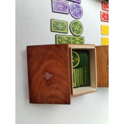 1900 Coffret De Jeux Mises Anciennes Os Ciselé Teinté 4 Couleurs Jeu Ancien 