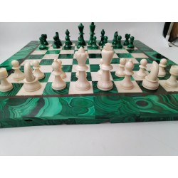 Grand Jeux D'échecs 50X50 En Malachite Jeu Échec Pierre Chess Game echec echecs