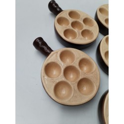 Lot 5 Poêlons Émile Henry Escargots Grès Caquelons La Bourguignonne