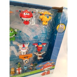 Super wings World Airport Crew Spécial Pack 30 Figurines 20 Transformers...
