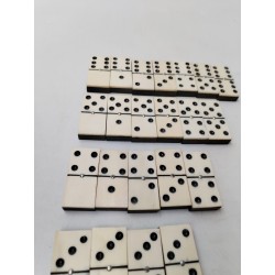 Jeu De Dominos Double 6 Os Et Ébène Riveté Boite Bois Jeux Anciens