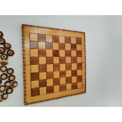 Jeux De Dames En Bois Sculpté Artisanal Jeu De Société Coffret Pliant