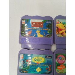 Lot 6 Jeux Vtech Vsmile Console Jeux Vidéo Éducatifs Disney Dora Roi Lion Winnie