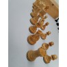Beau Jeu D'échecs Ancien Bois Vernis Feutrine Look Staunton Classique Chavet