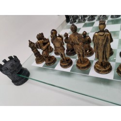 Jeu D'échecs Chevalier Médiéval Plateau Verre Mysticalls Masterpiece Jeux Échec 