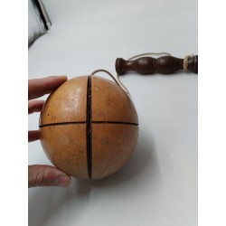 Beau Bilboquet Ancien Bois Tourné 30 Cm Jeux Anciens Jeu