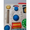 Fisher Price 1988 Jouet Eveil Planche Jeux Apprentissage Boule Tourne Pouet