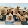 Jeu D'échecs Artisanal Sculpté Main Jeu Échec Villageois Tribu
