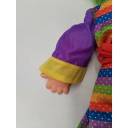 Grande Poupée Ancienne 70 Cm Peluche Clown Rigolo Multicolore Jouet Doudou