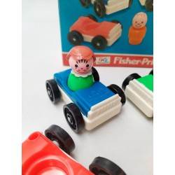 Fisher Price Toys 1981 Comme Neuf Little People Voitures Jouet Figurines