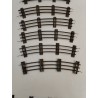 Lot De 6 Rails Courbes Po O Made In France Jep Fer Trains Ancien Jeu Miniature