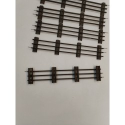 Lot De 6 Rails Droits Po O Made In France Jep Fer Trains Ancien Jeu Miniature