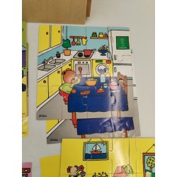 Vilac Lot De 4 Puzzles Bois 4 X 12 Pièces Petit Ours Brun Puzzle Jeu