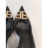 Balenciaga Taille 40 Escarpins A Talons Noir Velours Tissus Flex Pointe Knife Bb
