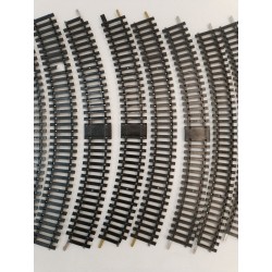 lot de 18 rails HO JOUEF COURBES N470 R -325 R-12 3/4 Trains Électriques Eclisse