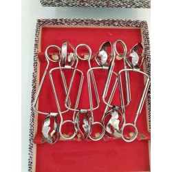 Lot Escargots Service Inox 6 Plats Assiette 12 Troues 6 Pinces Escargot 