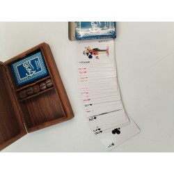 Coffret Boite Bois Et Métal Style Or Jeux De Dés Jeu De Société Cartes Carte Dé 