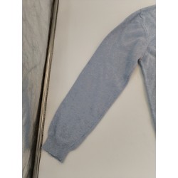 POLO By RALPH LAUREN Boys Pull Sweat Cardigan Bleu Clair Gris 11-12 Years Small