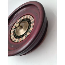 Très Belle Roulette Ancienne De Casino En Bois 30,5 CMS Jeux Jeu Ancien