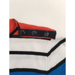 JC De Castelbaljac Pull Haut Tricot Sweat Marinière Rayures Zèbre Mondrian Mixte