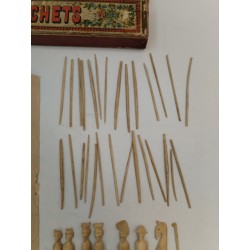 Ancienne boite de Jeux de Jonchets A.W.G Paris J.J.F pièces jeu Ancien Os Réunis