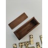 Grand Jeu De Dominos Ancien Double 6 Six Riveté Os Ébène 3 Rivets Jeux Domino