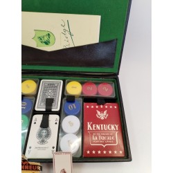Coffret Cuir Luxe jeu de cartes LE TANNEUR Népal jetons mallette Jeux bridge