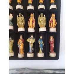 Grand Jeux D Échecs Merlin Dragons Chevalier  Peint A La Main jeu echec échec