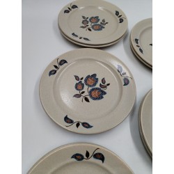 Sologne Faience De St Amand France 12 Assiettes A Dessert Vaisselle Art Table