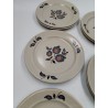 Sologne Faience De St Amand France 12 Assiettes A Dessert Vaisselle Art Table