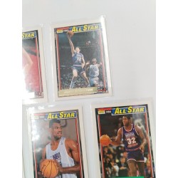 Lot 5 Cartes Topps NBA 1992 All Star Magic Johnson Larry Bird Cartes Basketball