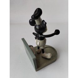 Figurine horloge DISNEYLAND PARIS Mickey Steamboat Willie résine Disney 13 cm 