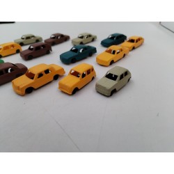 Lot 14 Voitures Jouef HO Mercedes Bmw Renault R5 4L Citroën Opel Golf Volkswagen