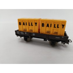 Trains Jouef Ho Wagon Marchandise Bailly SNCF Double Essieux 2 Containers