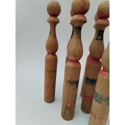 Jeu De 9 Quilles Jeux Bois Tourné Ancien