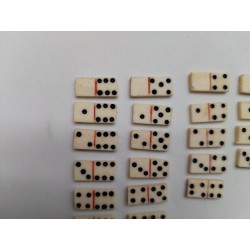 Miniature Jeu Ancien De Dominos Complet En Boîte Jeux Nouveaux Réunis Os