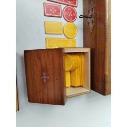 1900 Coffret De Jeux Mises Anciennes Os Ciselé Teinté 4 Couleurs Jeu Ancien 
