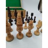 Grand Jeu D'échecs Artisanal En Bois De Palissandre Sculpté Feutrine Boite...