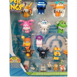 Super wings World Airport Crew Spécial Pack 30 Figurines 20 Transformers...