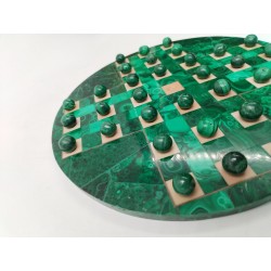 Solitaire En Malachite Pierre Verte Jeux Anciens Jeu De Billes Décoration...