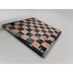 Plateau D'échec En Marbre Pierre Rose Fait Main Échiquier Jeux Echec Échecs 